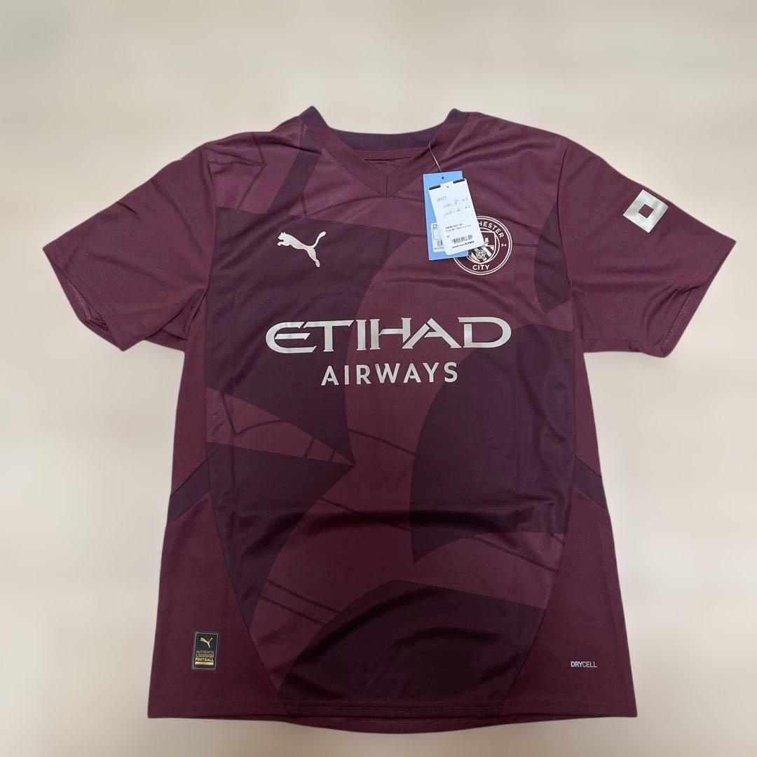 US mサイズ マンチェスターシティ サッカーユニフォーム サード ネーム入り