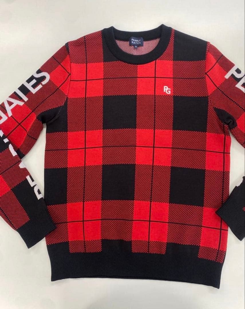 ★超美品超お洒落PEARLY GATES チェック柄セーター サイズ5