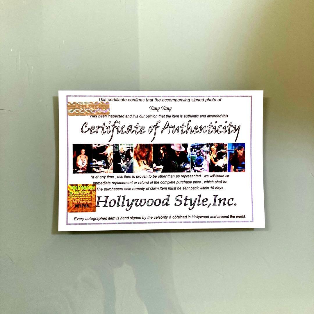 セール中…ヤン・ヤン直筆サイン入り2Lサイズ写真…Yang Yang…