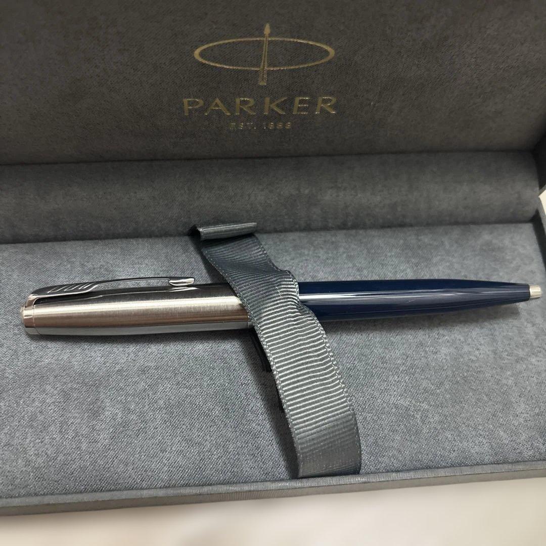 Parker ソネット　 ボールペン シルバー/ネイビー 専用ケース付き