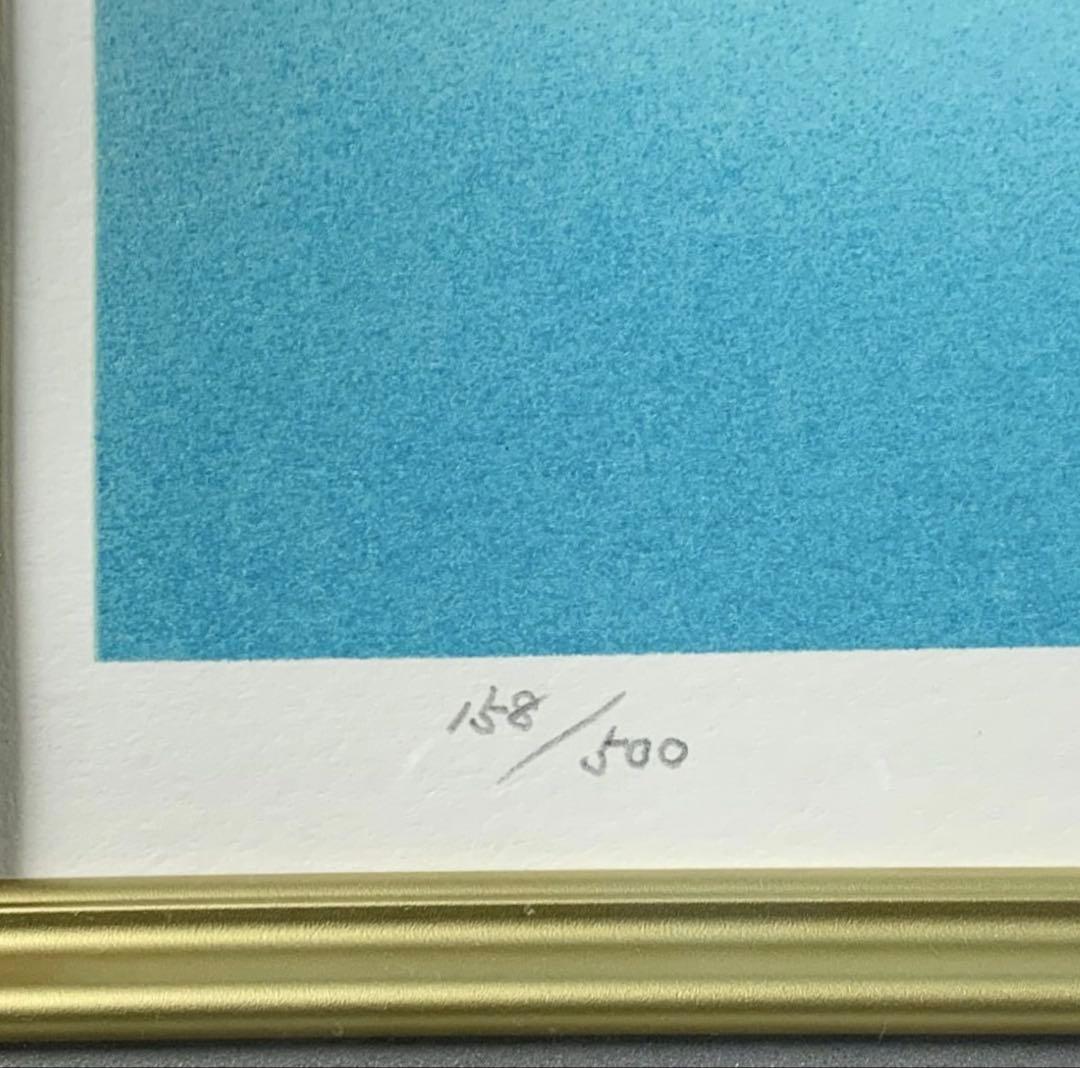 東山魁夷 静映 新復刻リトグラフ 東山すみ スタンプサイン 箱 長野駅