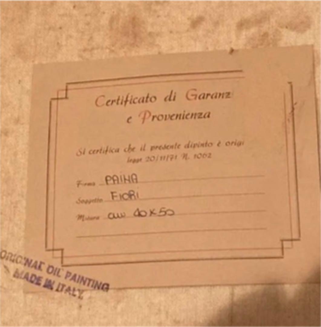 油彩　絵画　イタリア製　アンティーク　オリジナル