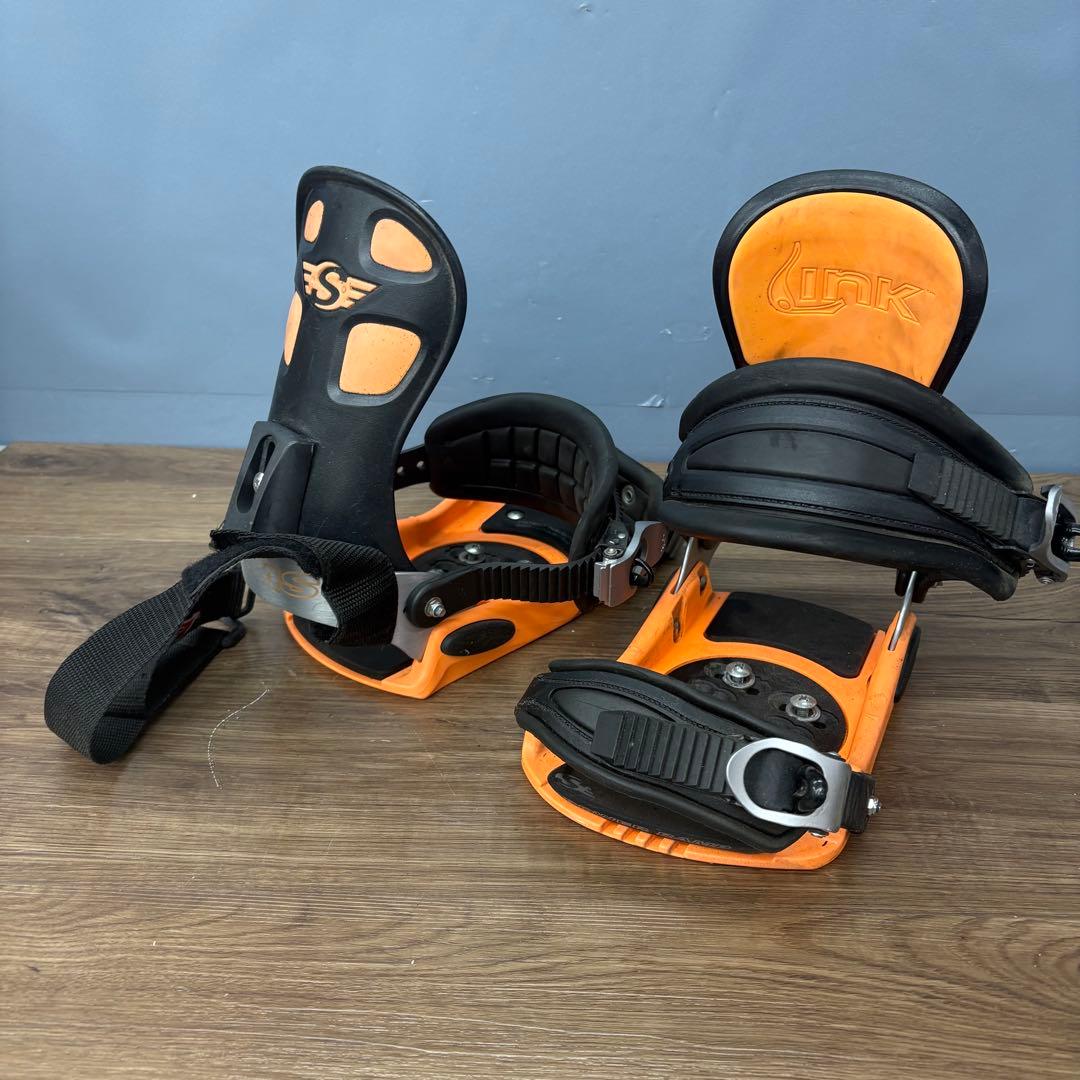 SIMS シムス スノーボード ビンディング Mサイズ オレンジ×ブラック