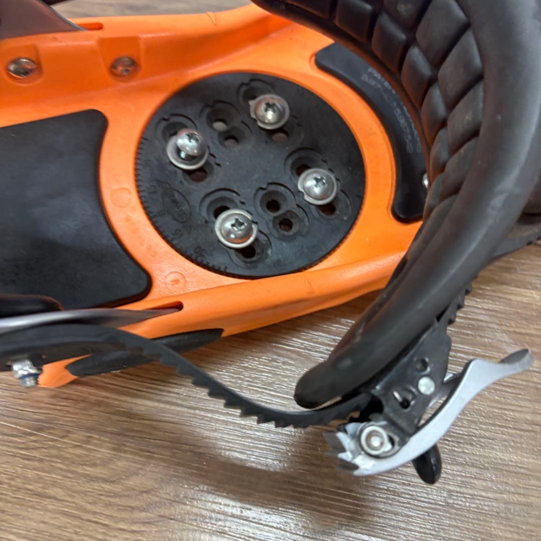 SIMS シムス スノーボード ビンディング Mサイズ オレンジ×ブラック