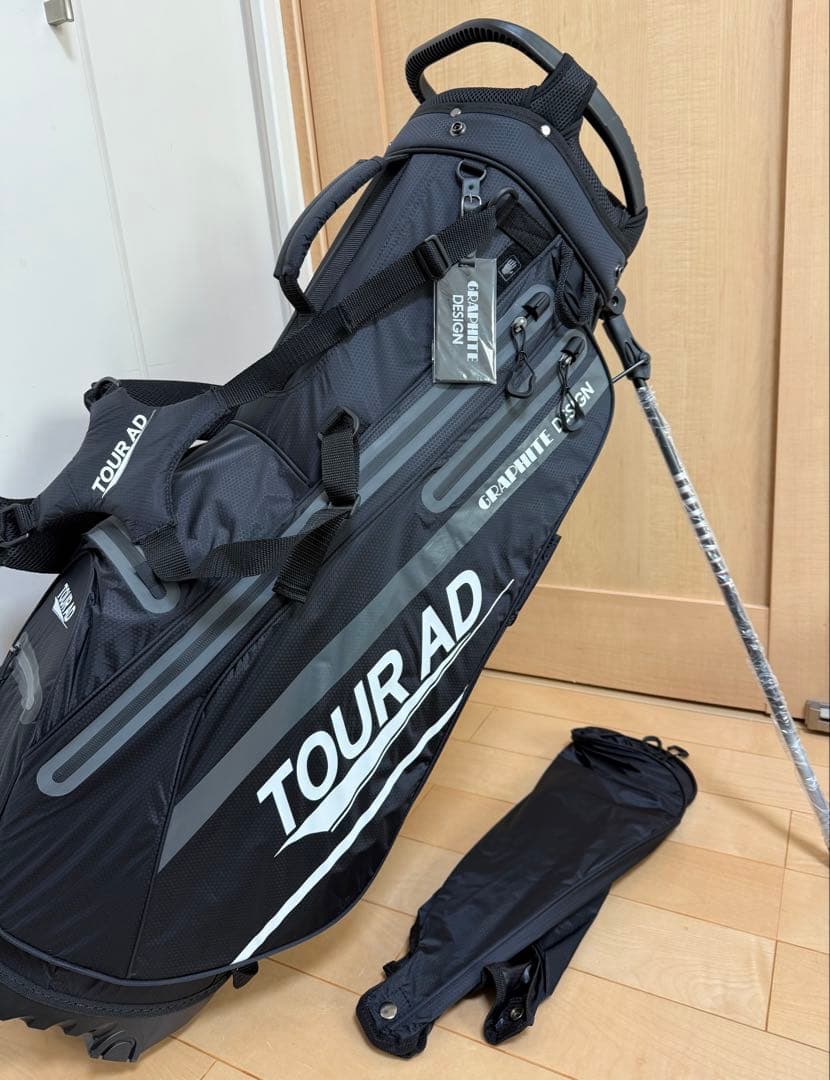 新品★ツアーAD★スタンドキャディバッグ★ツアー支給品★未使用★ゴルフバッグ★黒