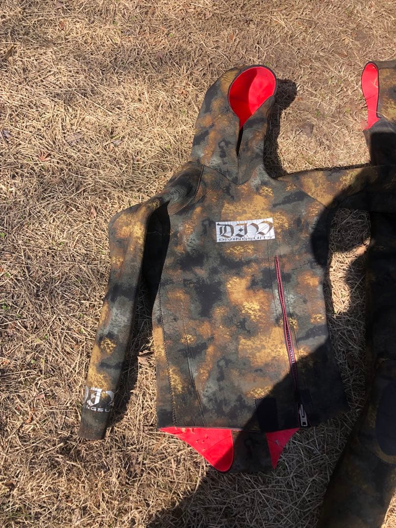 C2 カモフラージュ フルスーツ フード付き　裏起毛