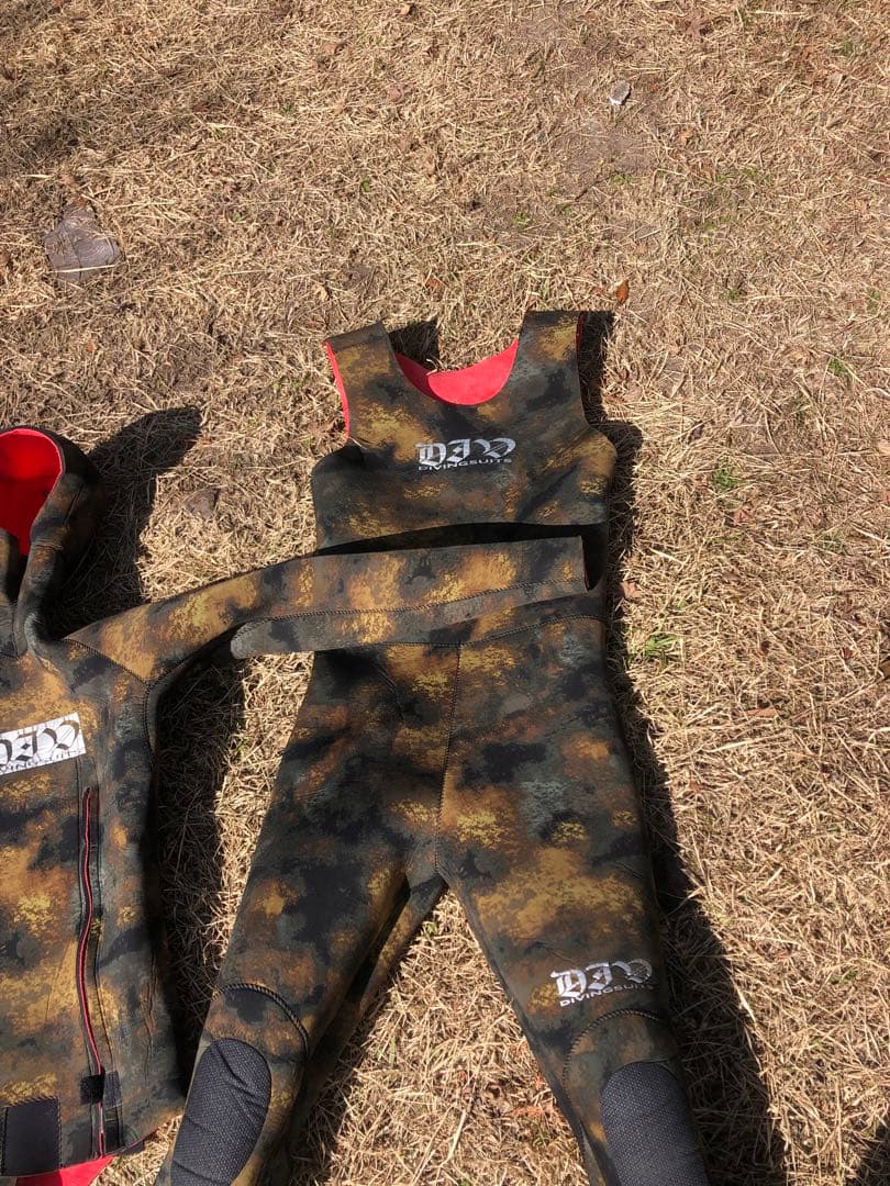 C2 カモフラージュ フルスーツ フード付き　裏起毛