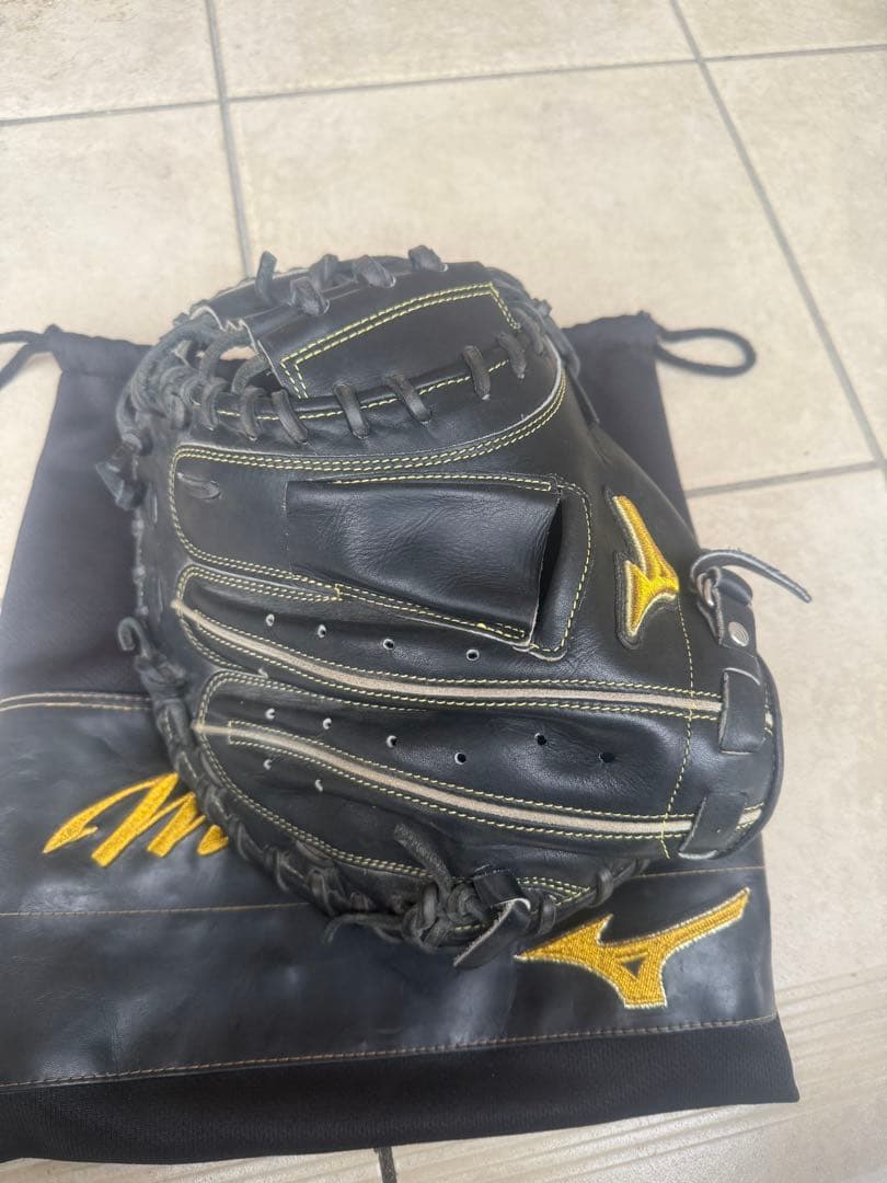 Mizuno Pro キャッチャーミット 黒　セット