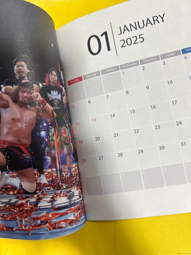 新日本プロレス　ロスインゴベルナブレスデハポン　2025年　スケジュール帳