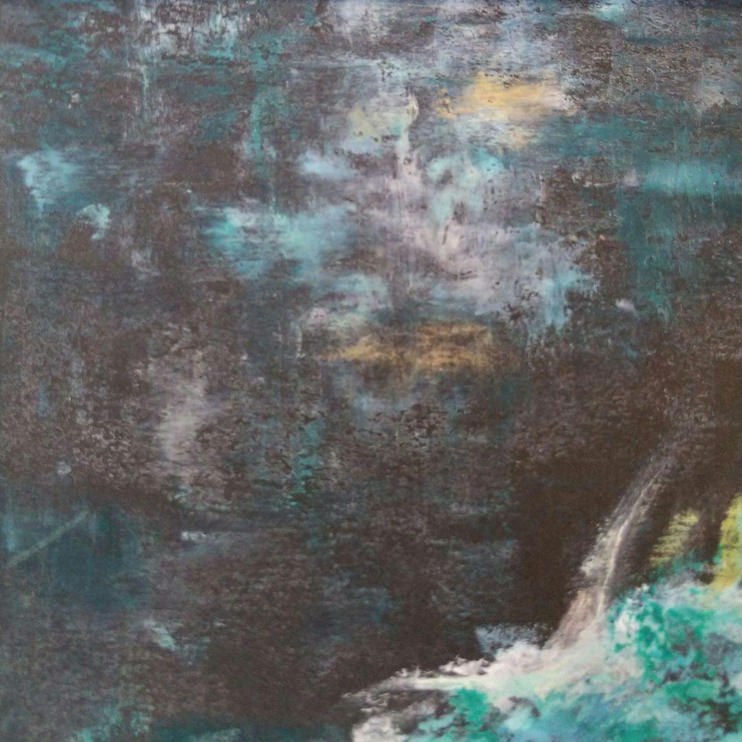 原画 アート 絵画 画家 クレパス画 ハシビロコウ 鳥 青い鳥 インテリア