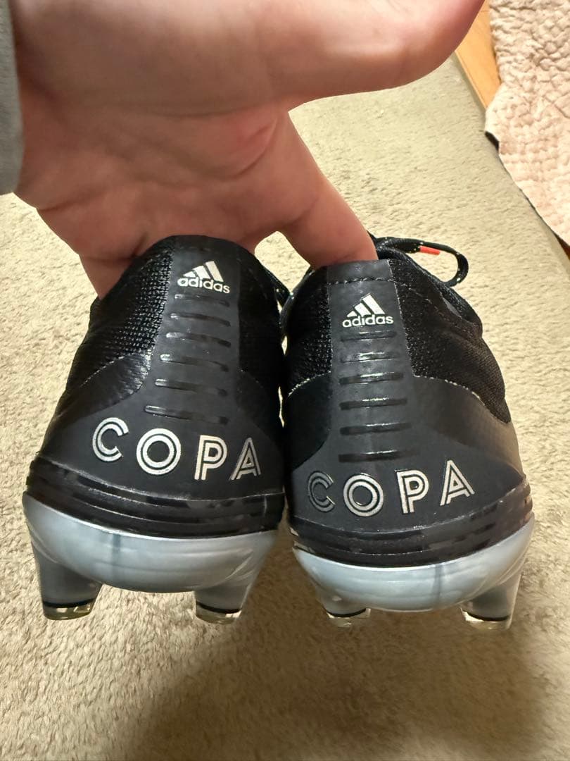 adidas スパイクシューズ ブラック/レッドFG 25.5㎝