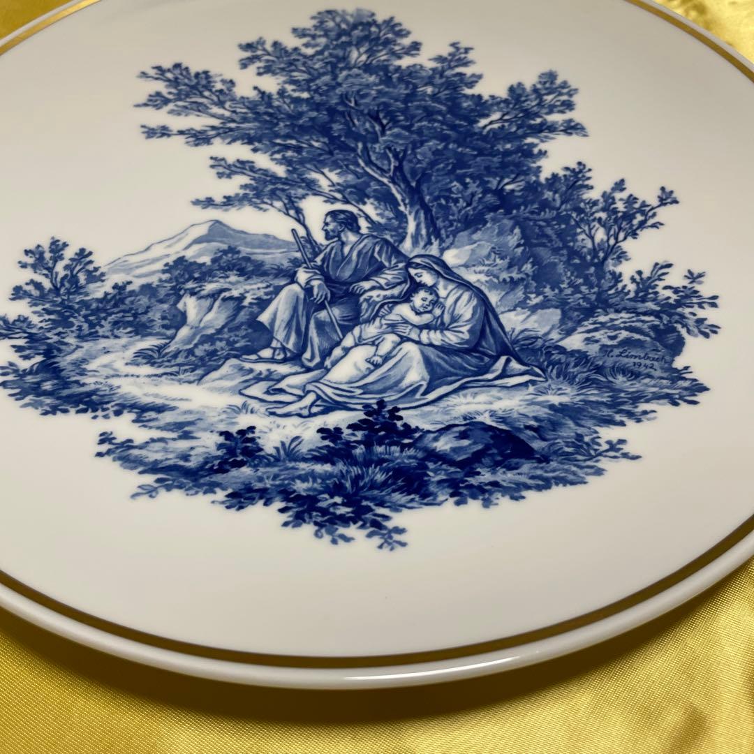 ◇美品＊１９４２年＊クリスマスプレート＊直径２５cm＊箱入り・Meissen・