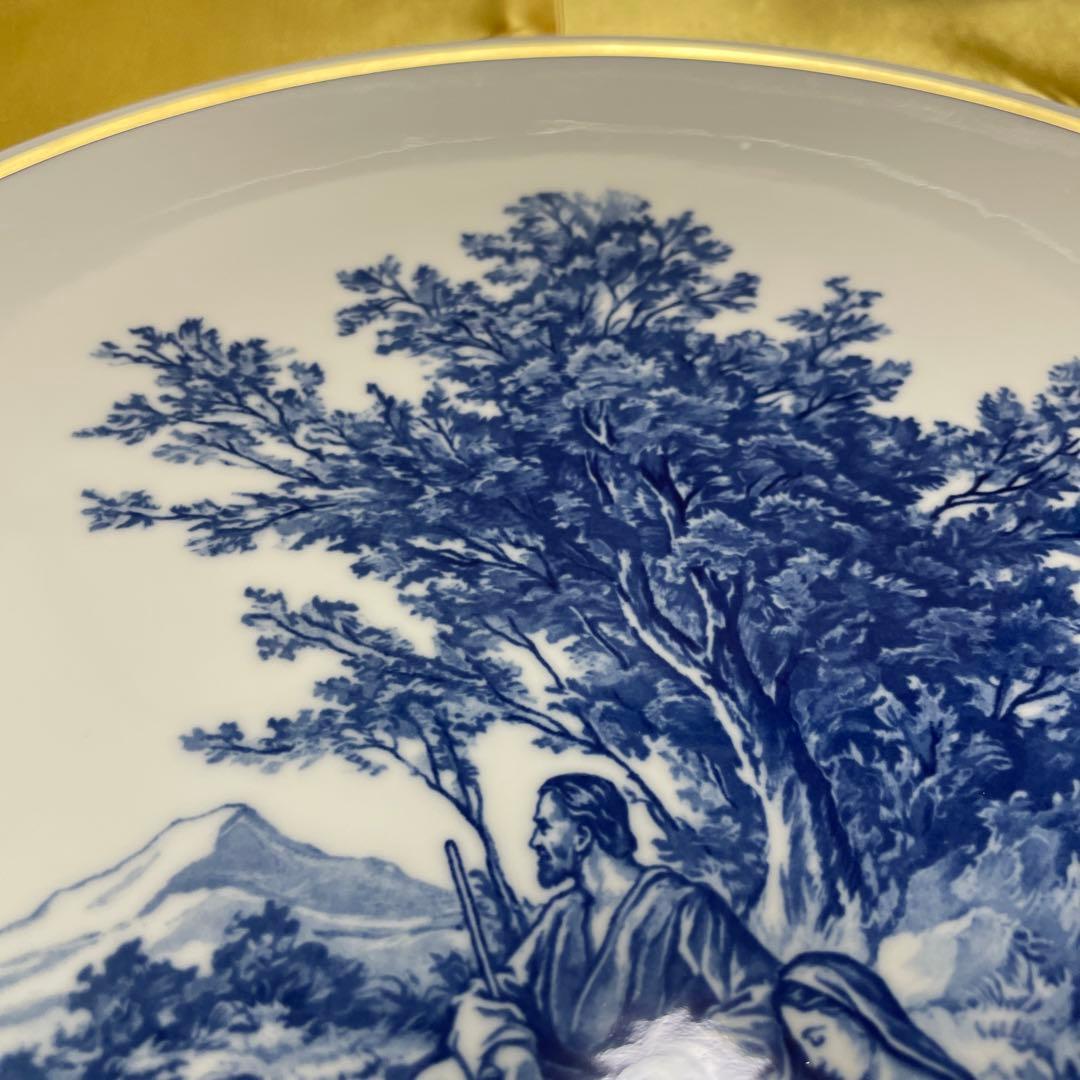 ◇美品＊１９４２年＊クリスマスプレート＊直径２５cm＊箱入り・Meissen・