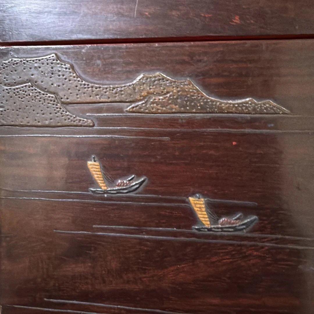 旧家蔵出し　古美術　文庫と硯箱セット