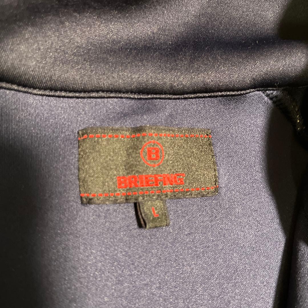 【美品】BRIEFING フード付きネイビーパーカーLサイズ