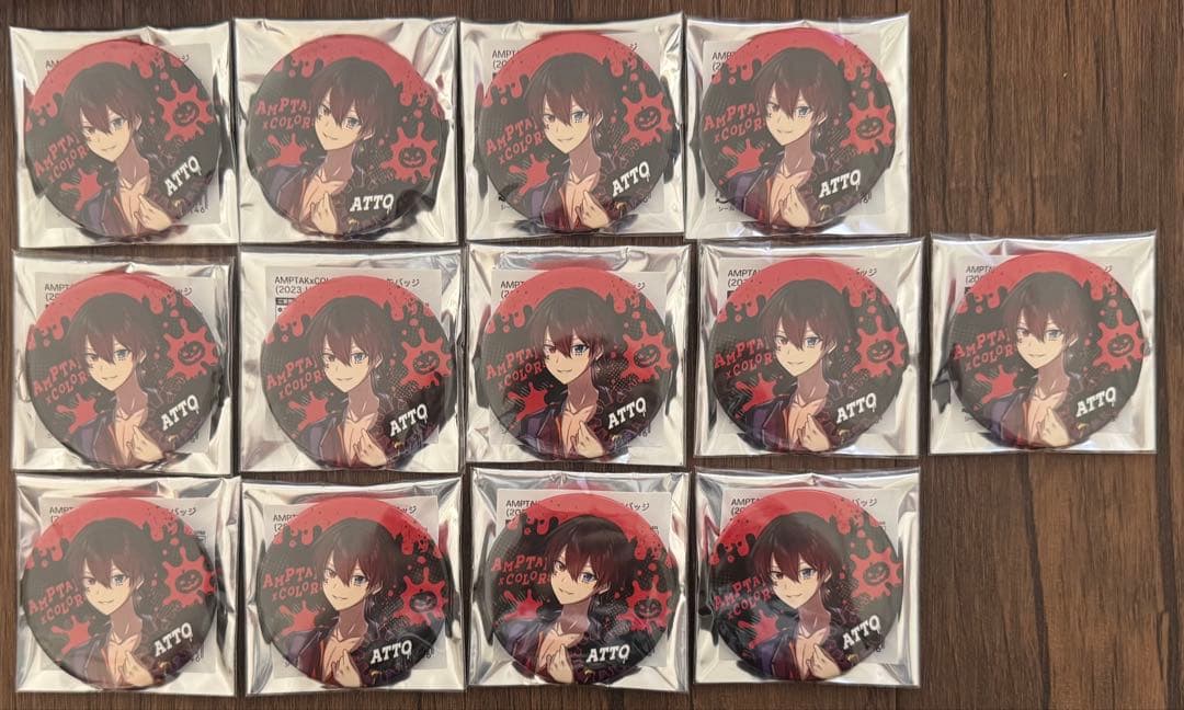 AMPTAK×COLORS 2023ハロウィン 缶バッジ あっと 等身