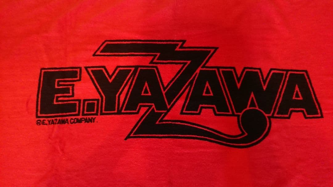 矢沢永吉さん カンパニータオル 赤 黒ロゴ 77年 初期 初代物 右下タグ