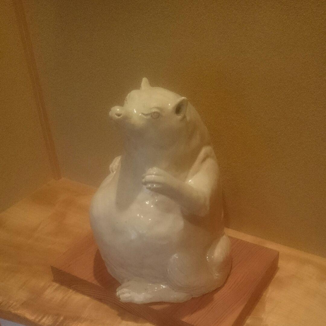 人間国宝 第十代 三輪休雪(休和) 萩焼き(狸30㎝)