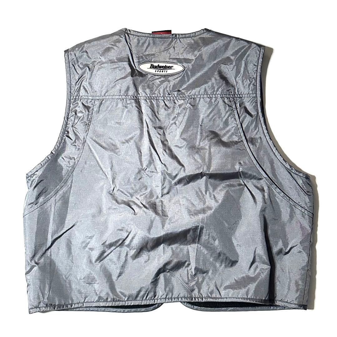 【90s】【Budweiser】マルチポケット ナイロン ベスト 古着 企業