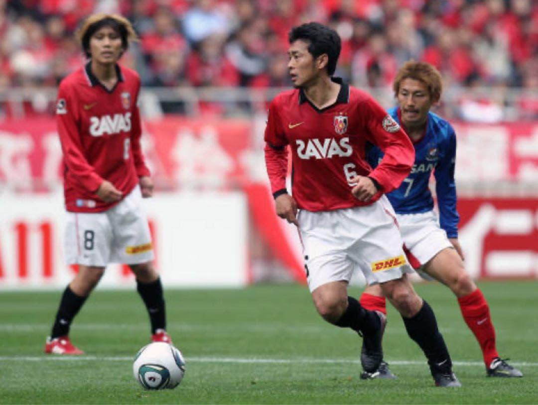 ナイキJリーグ日本サッカーユニフォーム浦和レッズ山田暢久11 12ホーム赤黒