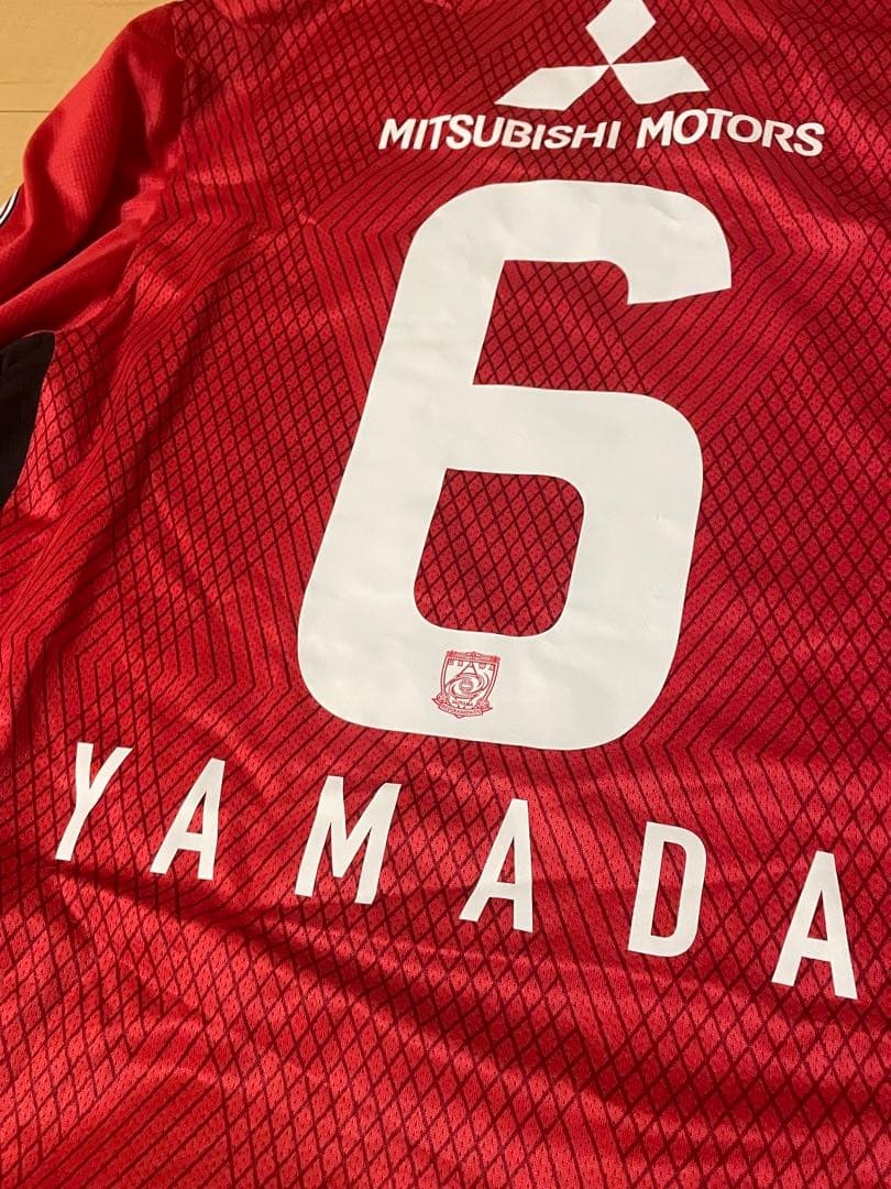 ナイキJリーグ日本サッカーユニフォーム浦和レッズ山田暢久11 12ホーム赤黒