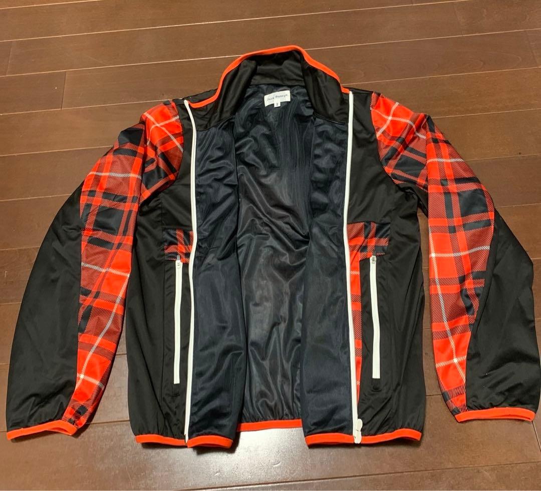 ジャックバニーPEコーティングムース赤チェックジャケットサイズ2