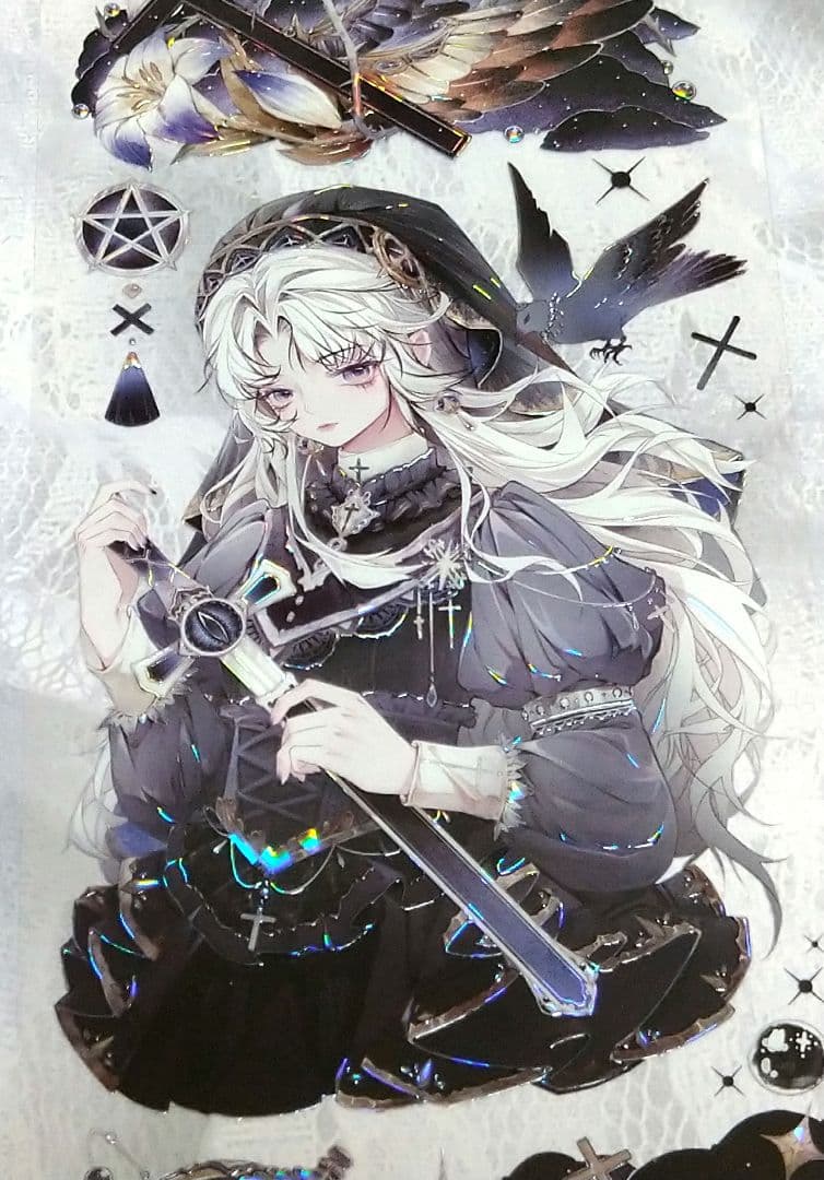 J1009＃狩神(贝壳光)魔法堂切り売り海外人物マステ女の子