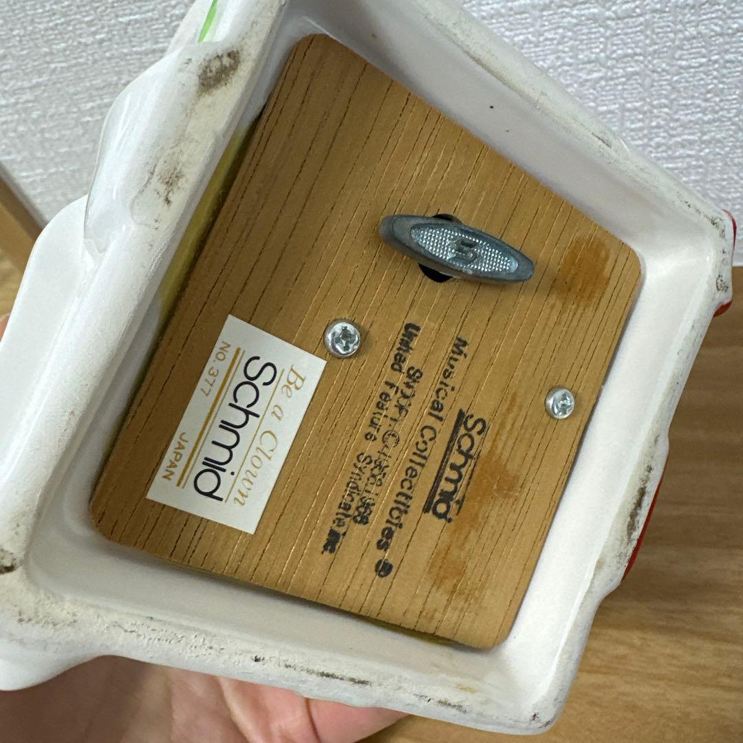 スヌーピー schmid オルゴール　ピエロ　snoopy peanuts