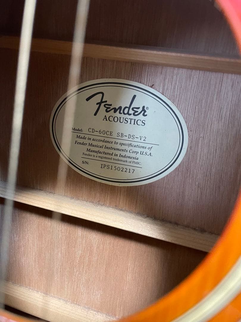 Fender アコースティックギター サンバースト