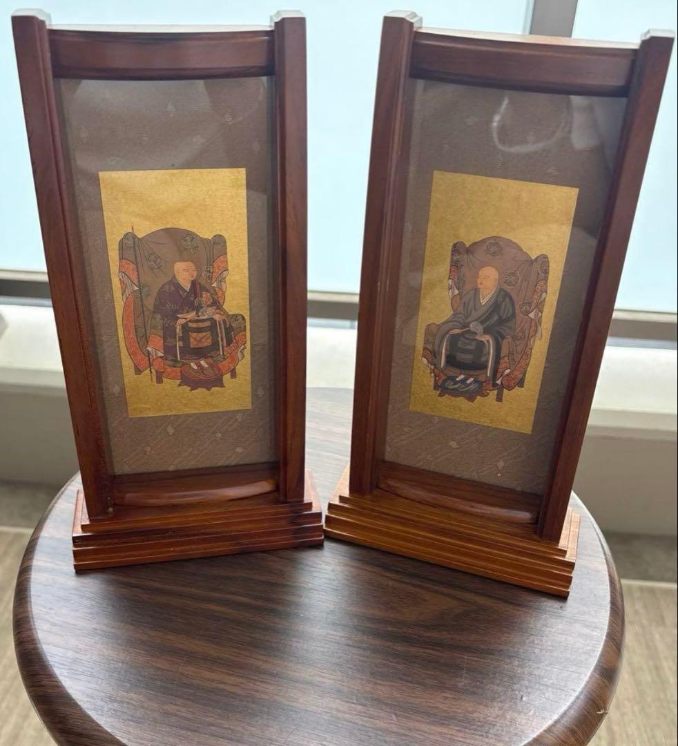 掛軸セット 掛軸スタンド 曹洞 小 両脇 常済大師 承陽大師 脇仏 脇軸 脇侍