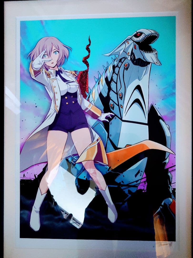 西川伸司直筆サイン描き下ろし複製原画SSSS.DYNAZENONムジナガルニクス