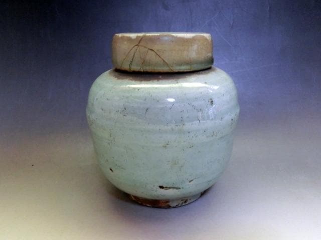 蓋物■中国 李朝 茶入 蓋壷 小壺 古玩 唐物 中国 古美術 時代物 骨董品■