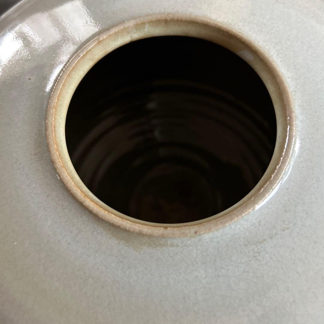 未使用【日展国宝作家 市川廣三名作白釉大花瓶 共箱 】貴重素晴らしいコレクション