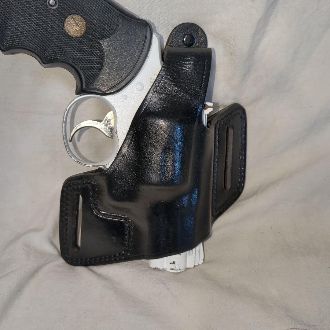 米国実物bianchi #5 ブラックウィドウ　本革レザーホルスター　リボルバー