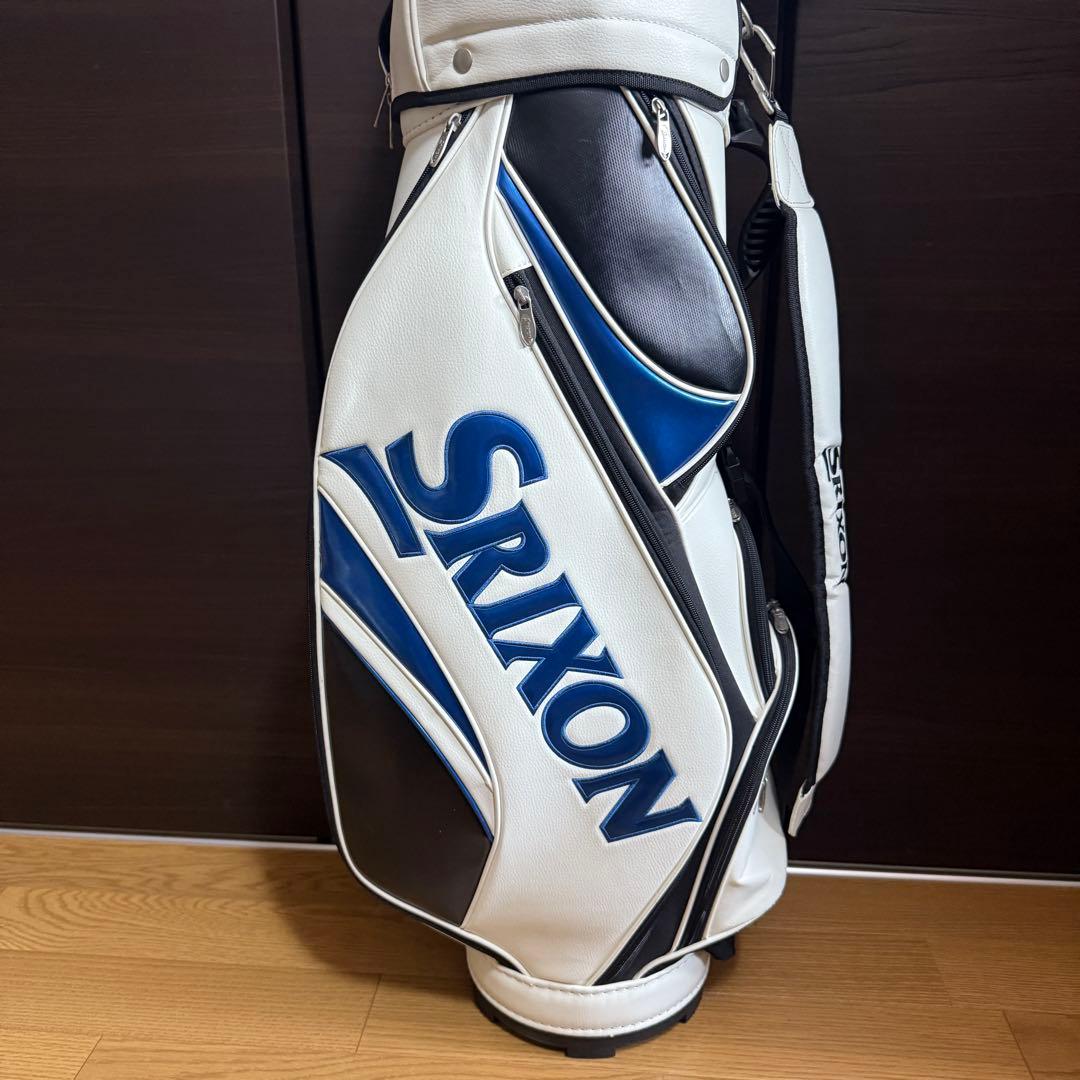 Srixon キャディバッグ ゴルフバッグ ホワイト・ブラック・ブルー