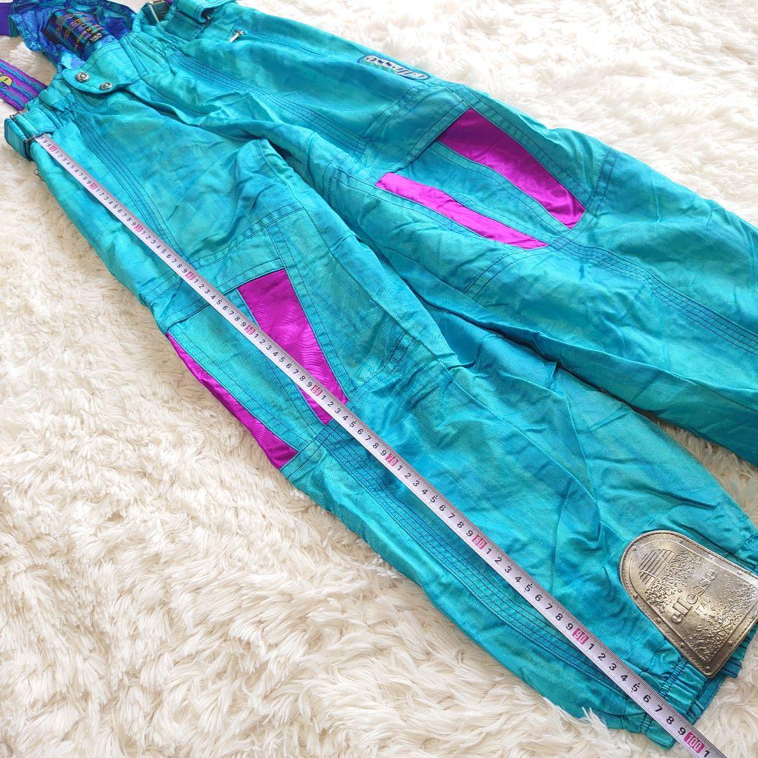 エレッセ スキー スノーボードウェア セットアップ ライトミント ロゴ刺繍 M