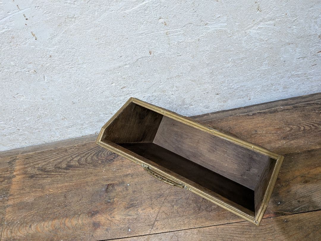 1129 イギリスアンティーク　マガジンラック　雑誌入れ　ケース　英国ビンテージ