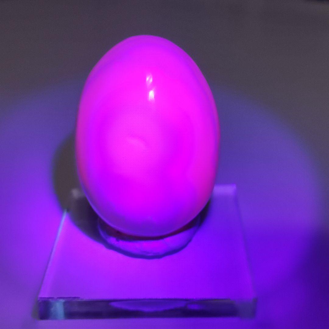 パワーストーン　天然石　ピンクカルサイト　エッグ型　96g　No.259