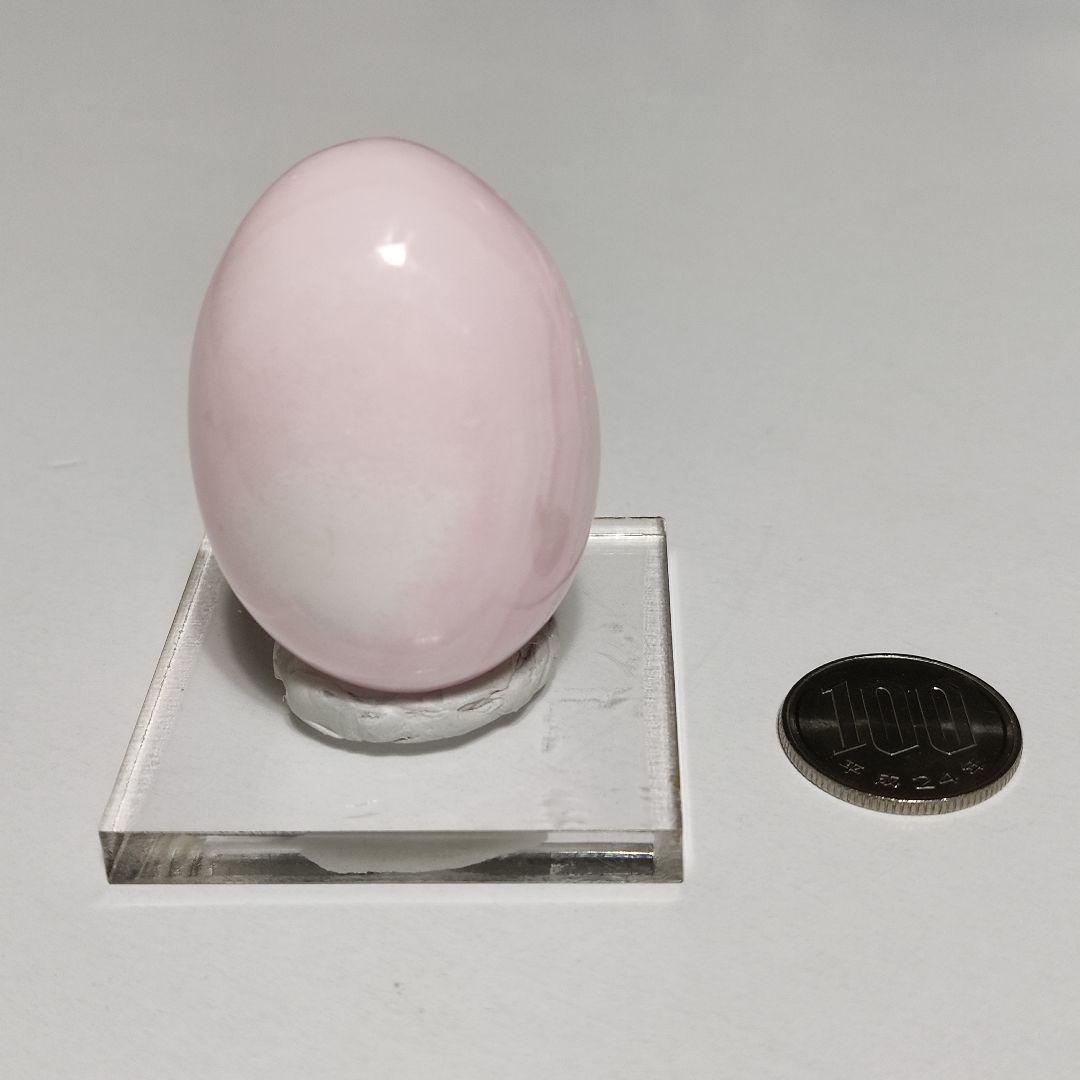 パワーストーン　天然石　ピンクカルサイト　エッグ型　96g　No.259