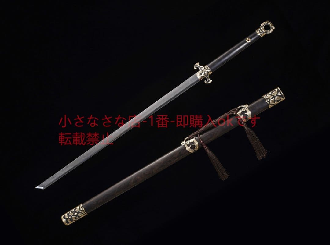 天鴻環首唐横刀百製鋼千目紋 古兵器 武具 刀装具 日本刀 模造刀 居合刀