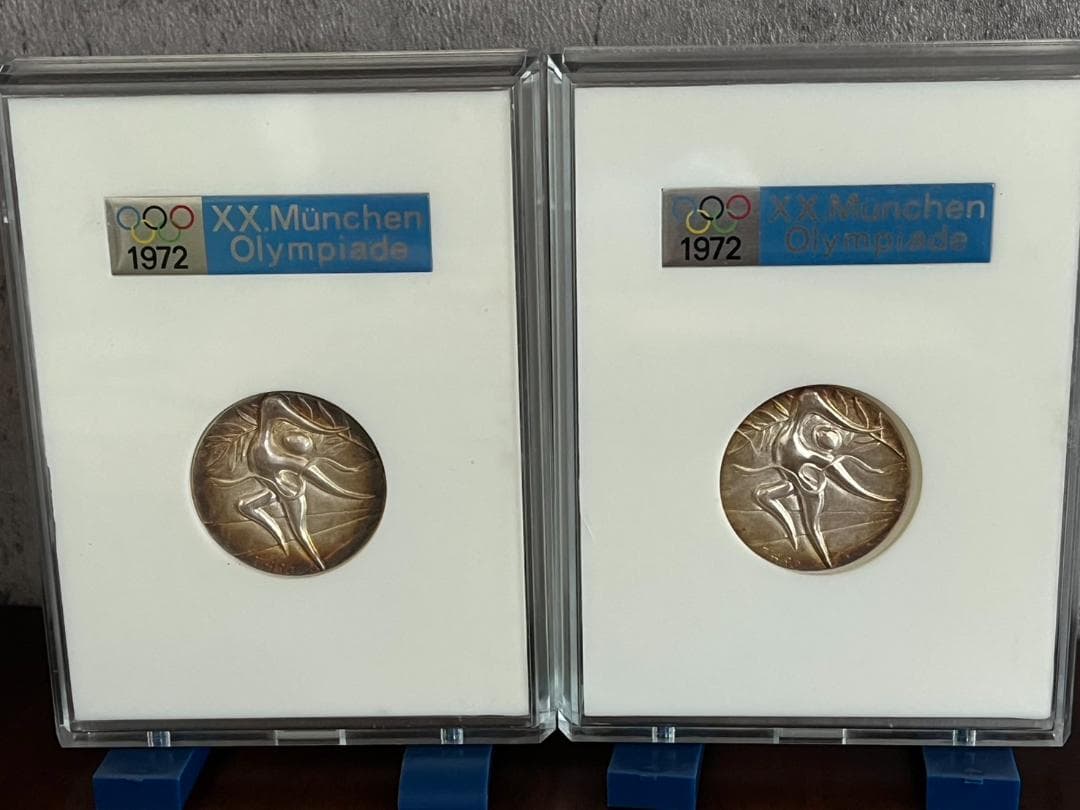 ◆1972年 第20回 ミュンヘンオリンピック 参加メダル 2枚 岡本太郎 純銀