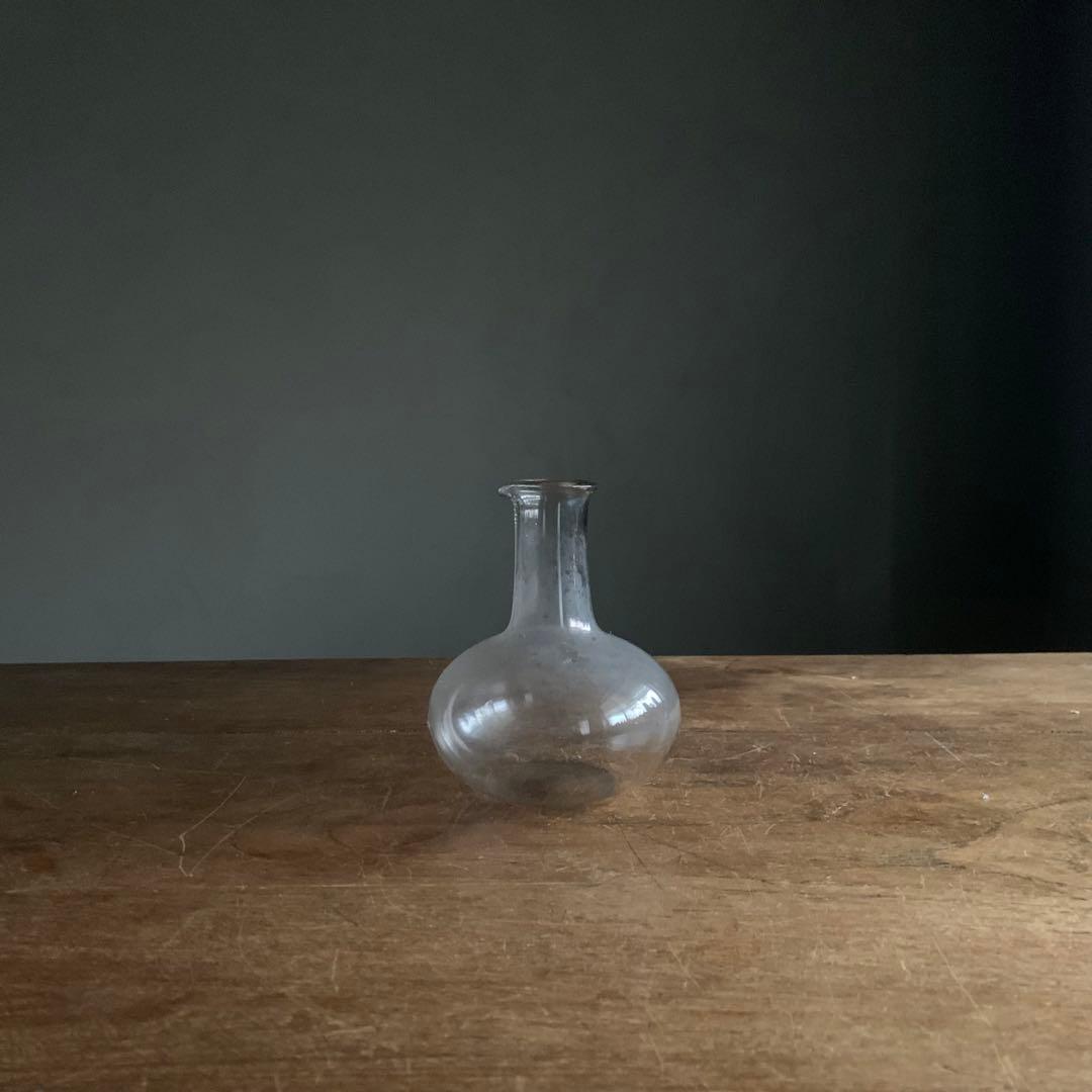 フラスコ形 ガラス 徳利 夏の酒器 鉛ガラス 古道具 酒器 アンティーク