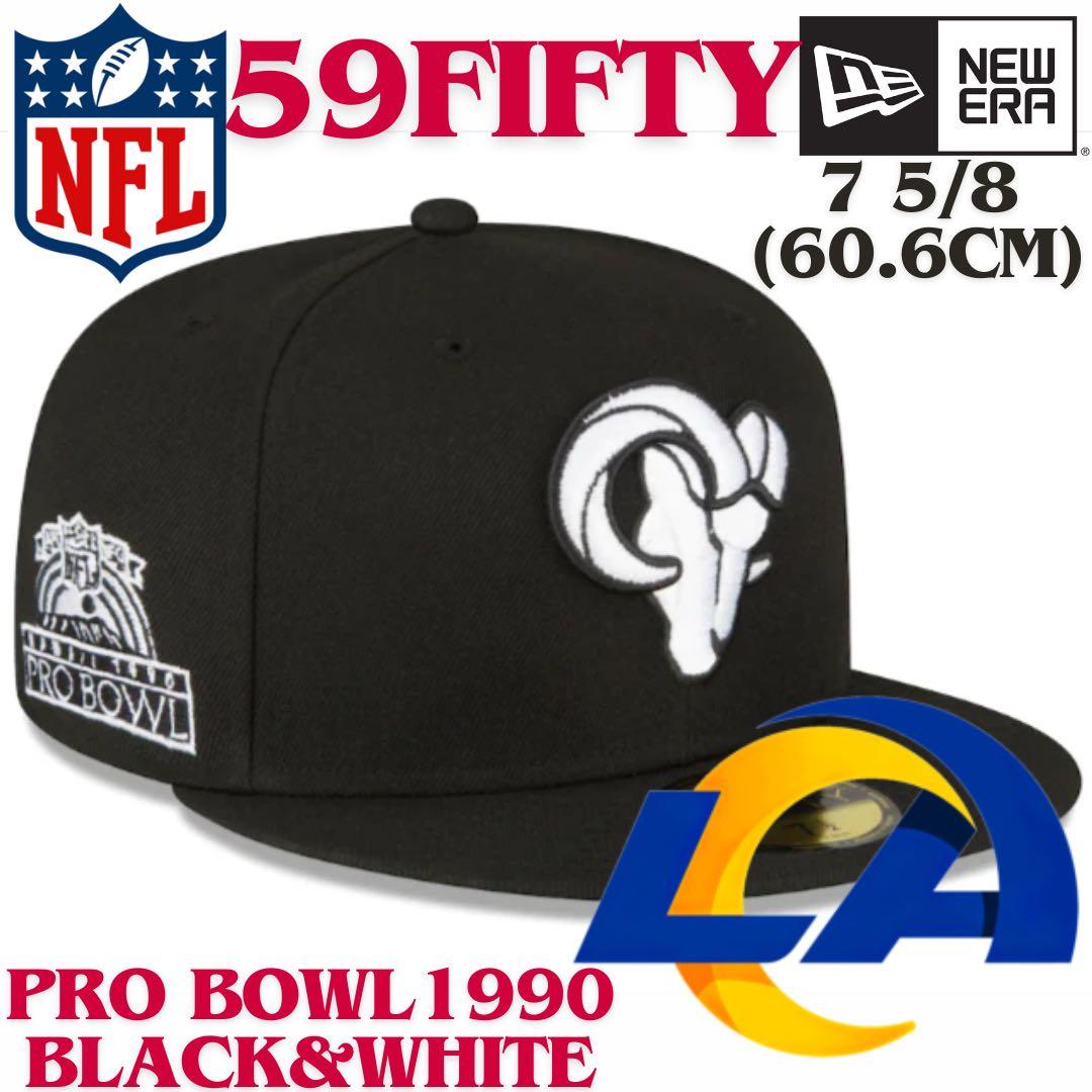 【海外限定】7 5/8 ニューエラ 59FIFTY ロサンゼルスラムズ ブラック