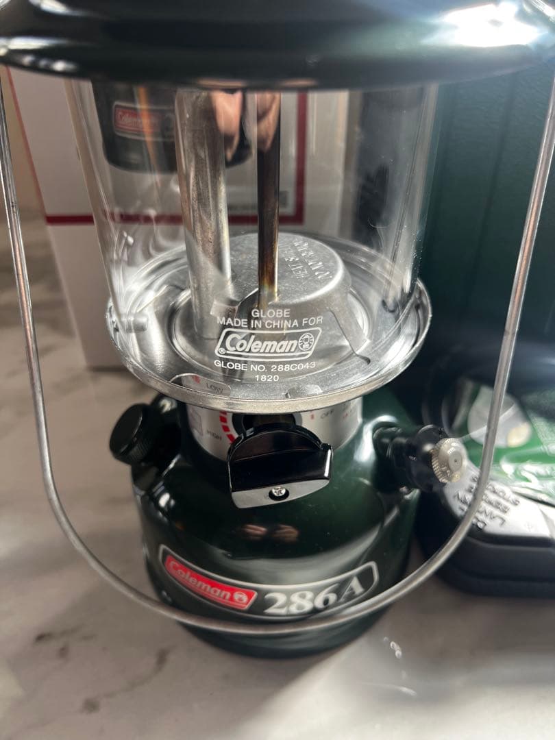 コールマン286Aランタン　一度だけ試点灯しました。