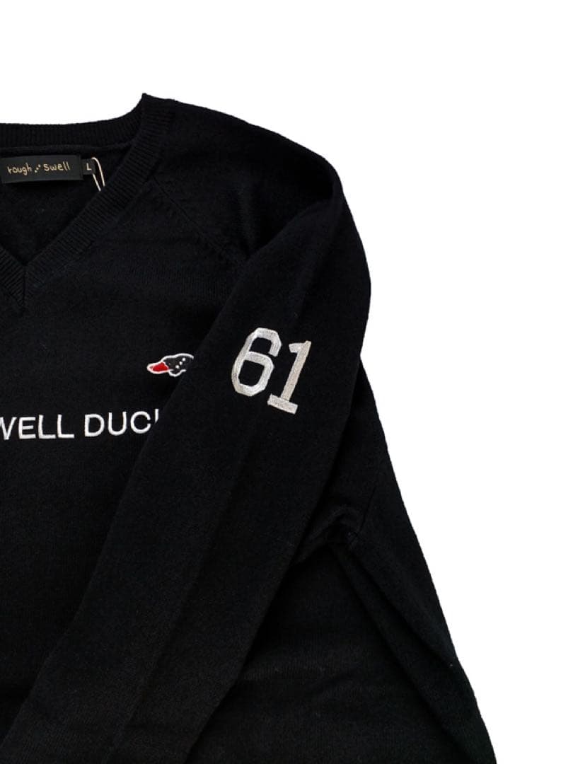 rough&swell ラフアンドスウェル Vネックセーター ブラックSサイズ