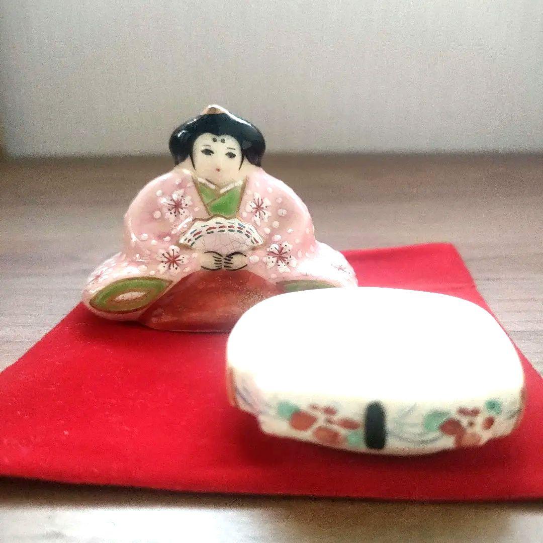 〈新品未使用〉香合　京焼、清水焼　総峰 田中總次作　女雛　茶道具　香道具　陶器