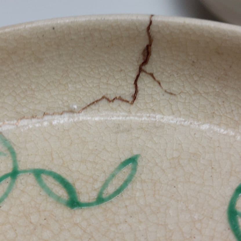 22-382古清水(粟田焼)の美山窯　小皿10客