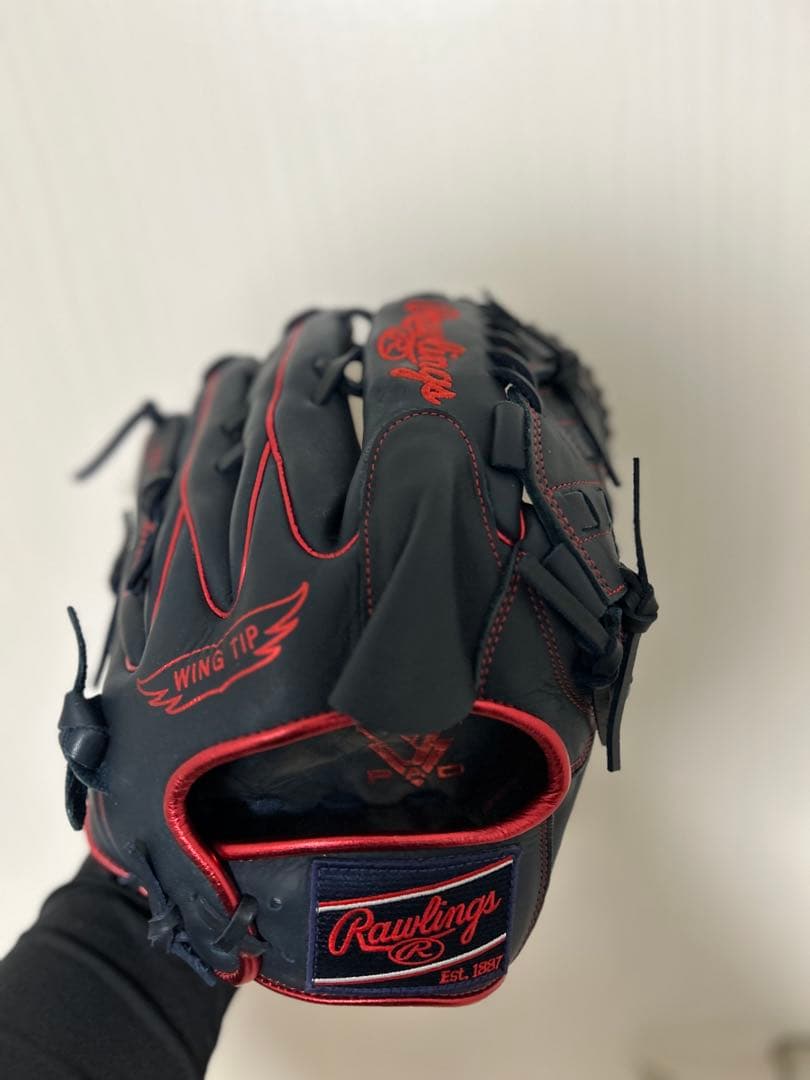 Rawlings 軟式グローブ Wing Tip ネイビー/レッド