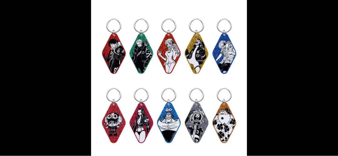 ONE PIECE グリッターキーホルダーコレクション 10個セット