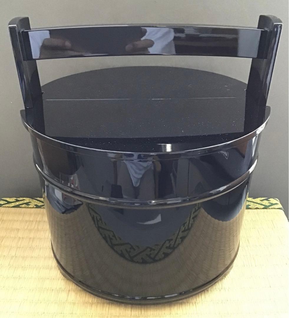 茶道具　手桶　真手桶　輪島塗　塗師　茶平一斎作　栞　共箱　S208TO